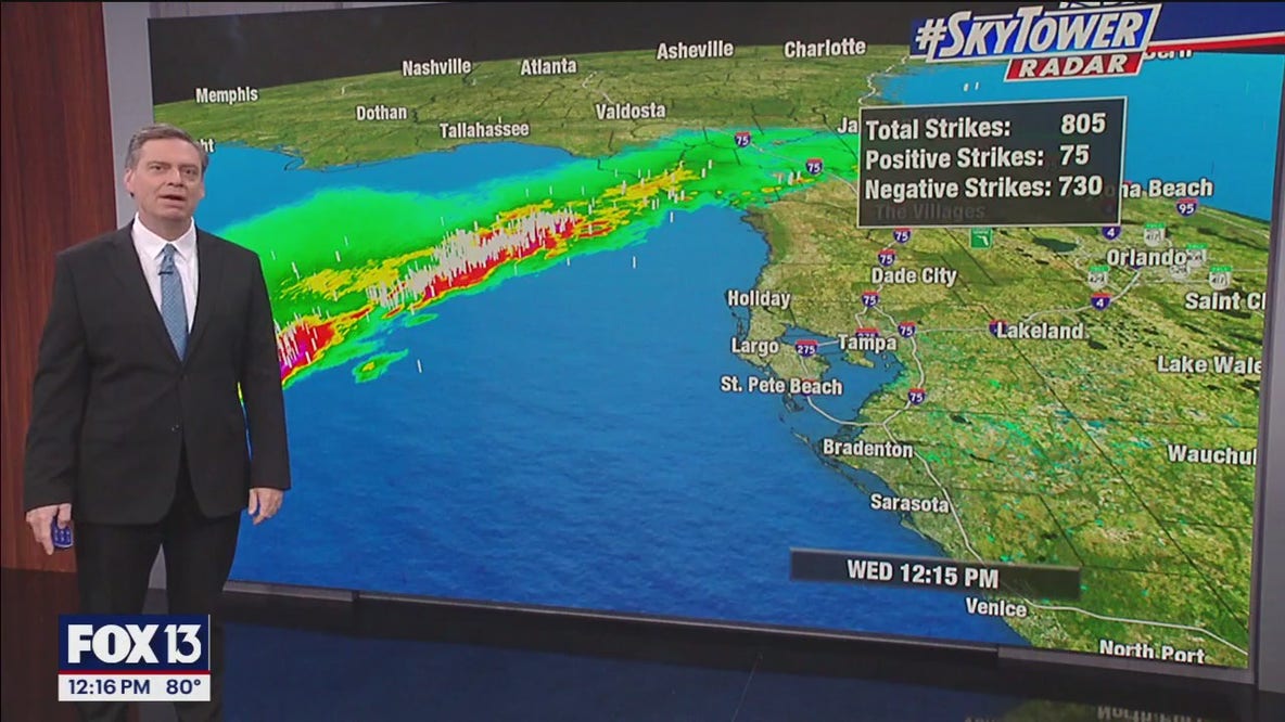 Tampa Weather | Line of storms approaching Florida